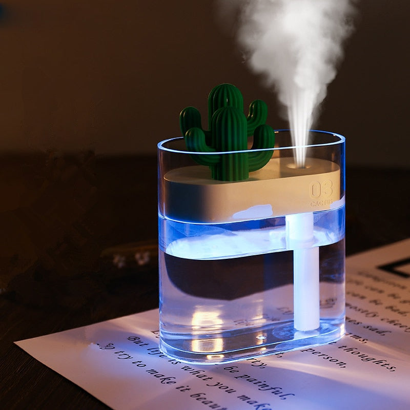 Ultrasonic  Clear Cactus Essential Oil Diffuser